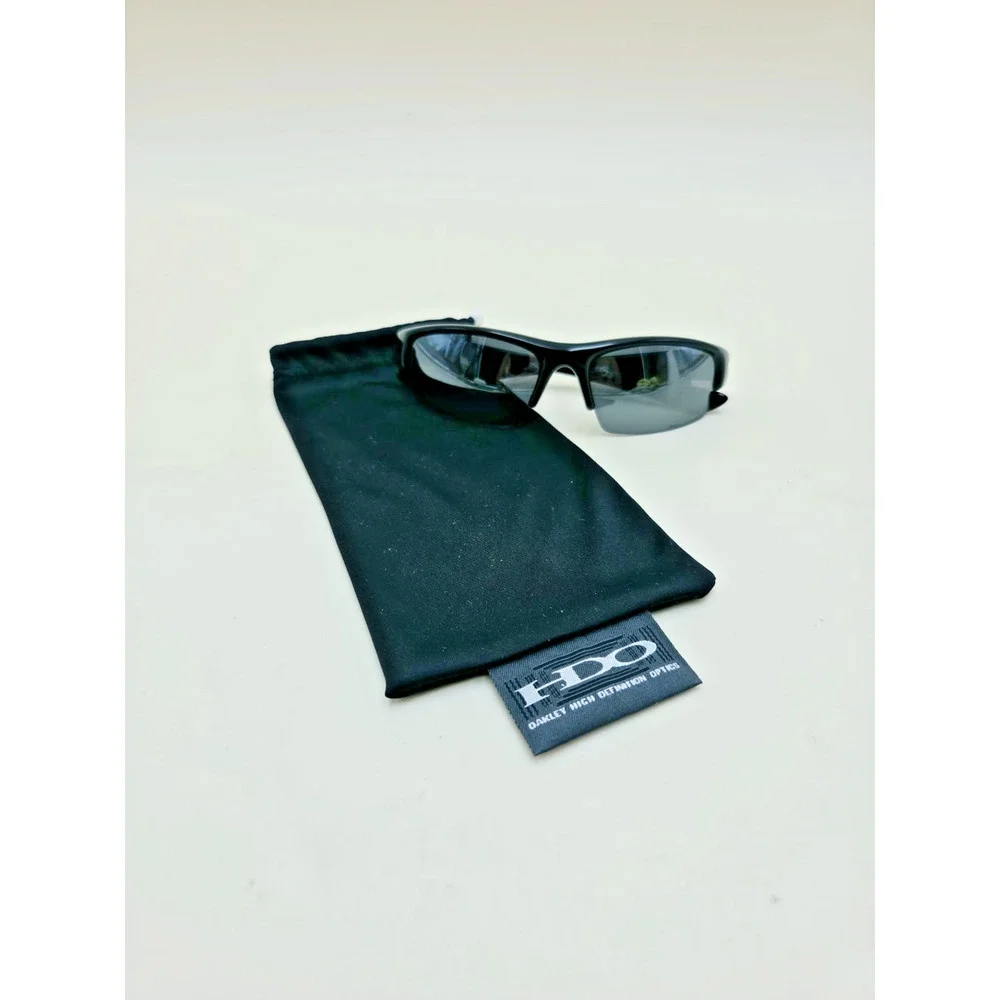 Oakley Half Jacket Polarized Sunglasses Black Frame w/ Pouch Mens